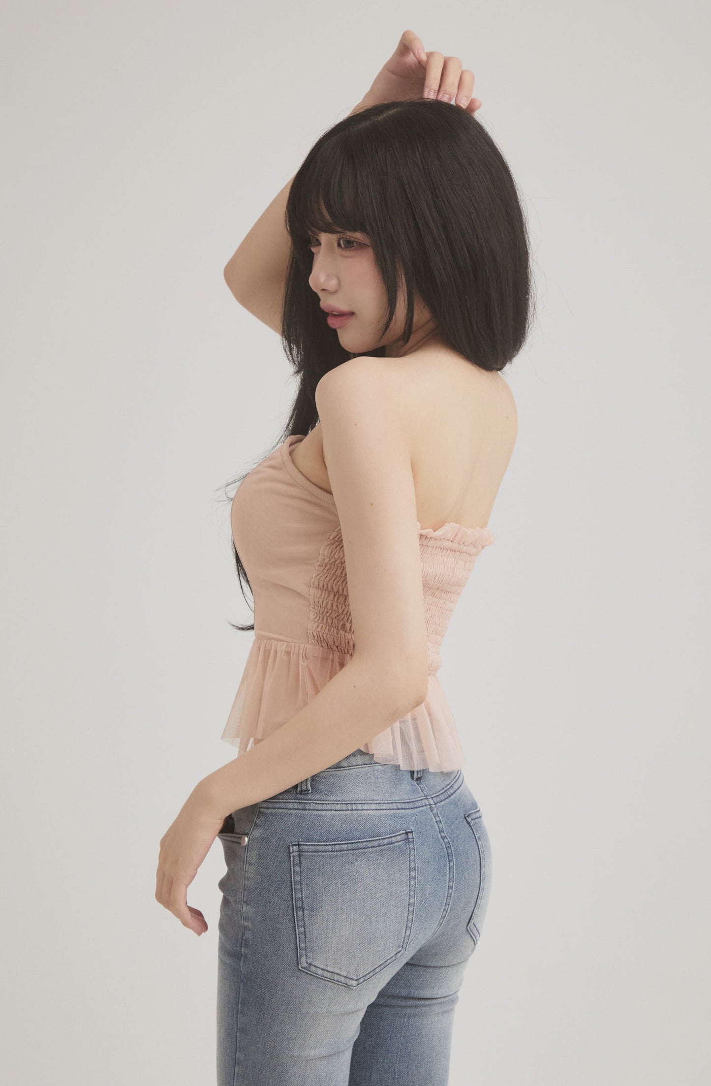 骨盤パッド入りデニムパンツ